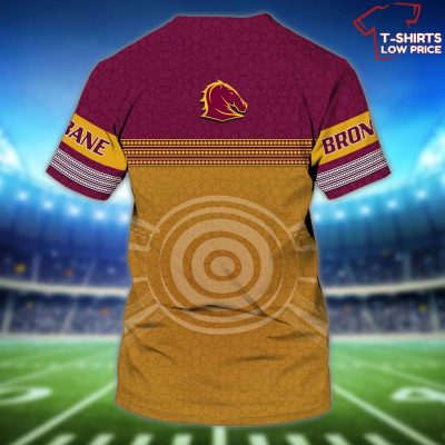Brisbane Broncos Nrl Personalized Name 3D T-Shirt Hoodie Zipper Hoodie for men and women