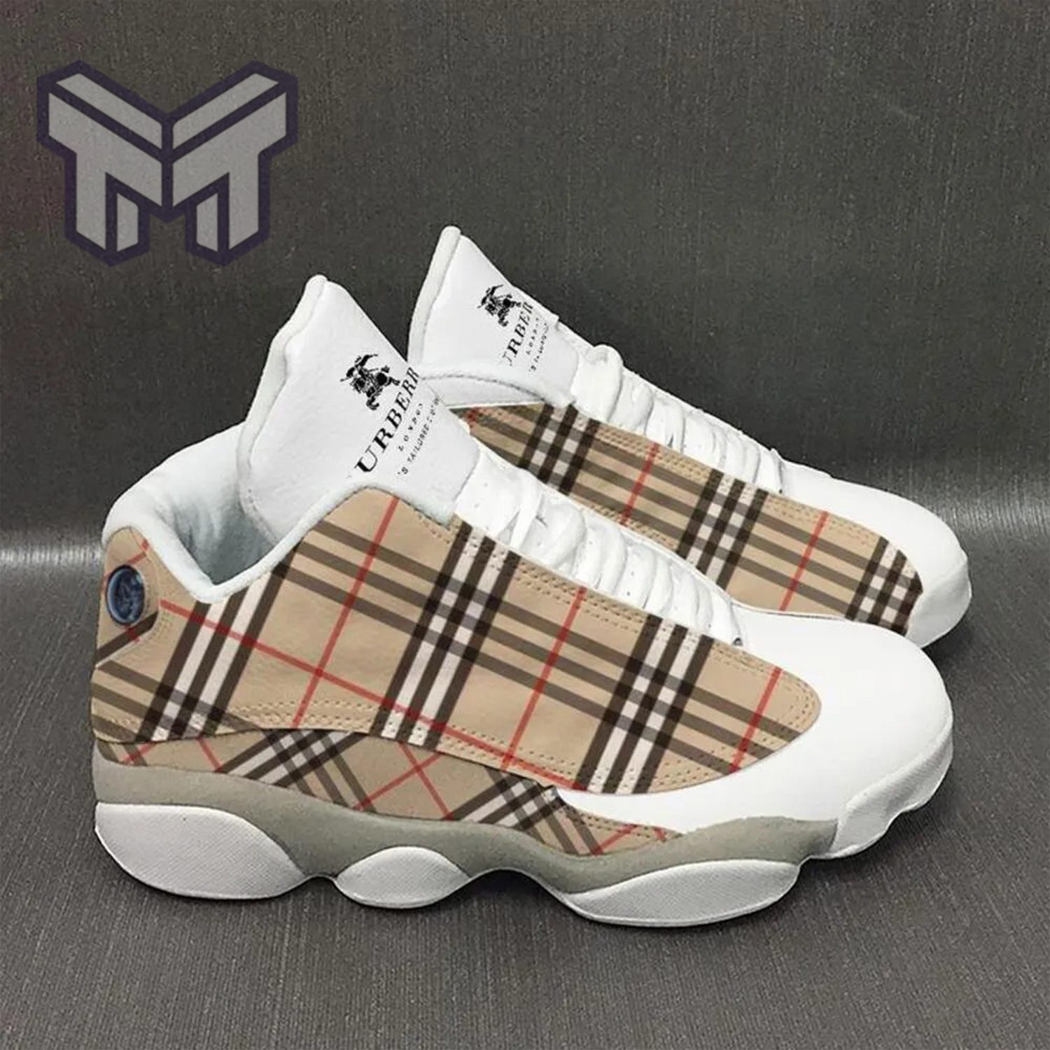 Burberry White Air Jordan 13 Sneakers Shoes Hot 2023 Burberry White Air Jordan 13 Sneakers Shoes Hot 2023