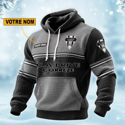 CA Brive Personalized waffle knit hoodie