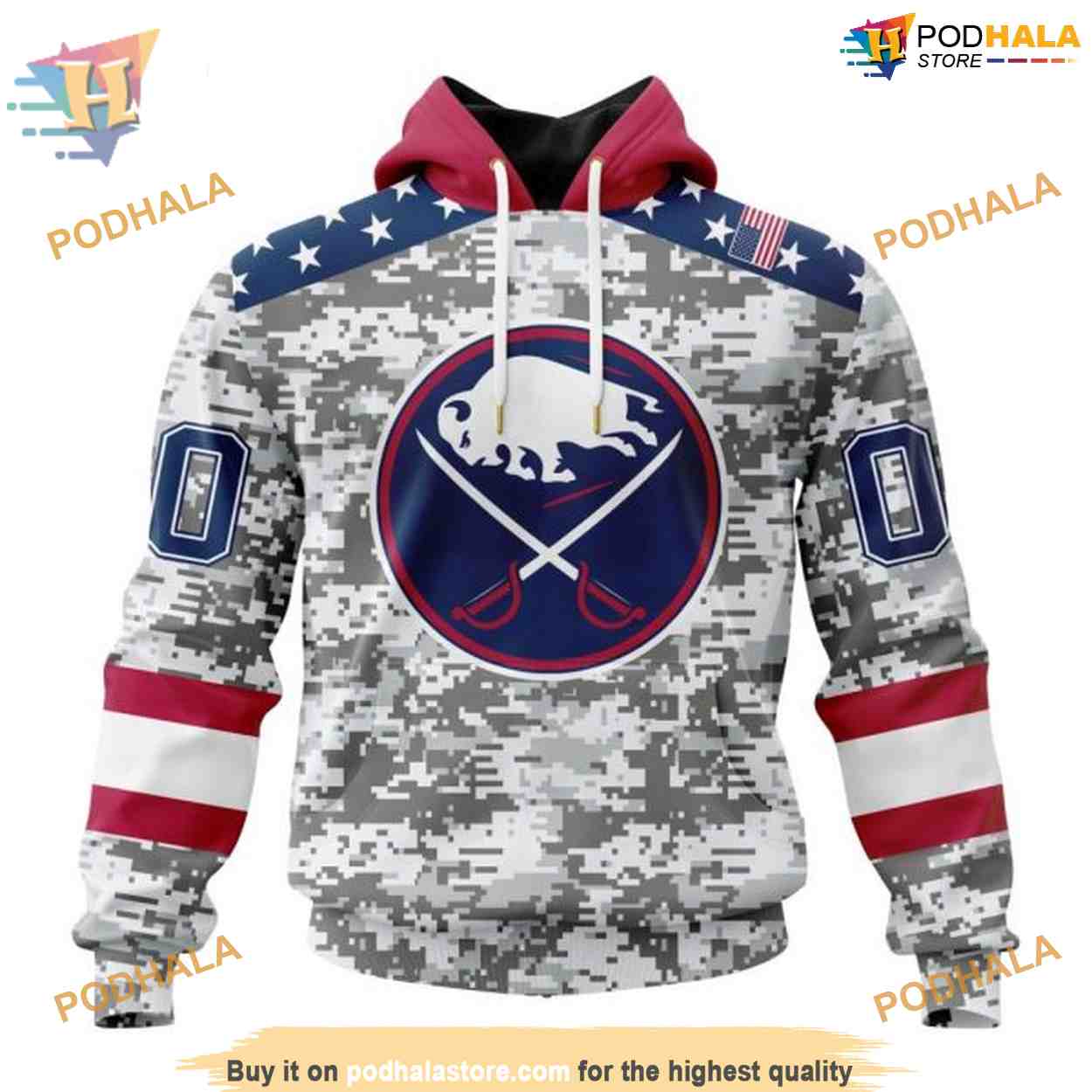 Camo Veterans Day Design NHL Buffalo Sabres 3D Hoodie Special Edition Camo Veterans Day Design NHL Buffalo Sabres 3D Hoodie Special Edition