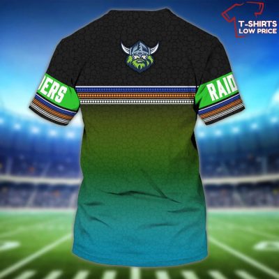 Canberra Raiders The Green Machine Nrl Personalized Name 3D T-Shirt Hoodie Zipper Hoodie for men and women