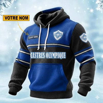 Castres Olympique Personalized waffle knit hoodie