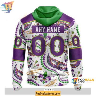 Celebrate Mardi Gras with Pittsburgh Penguins 3D Hoodie, Custom NHL Apparel