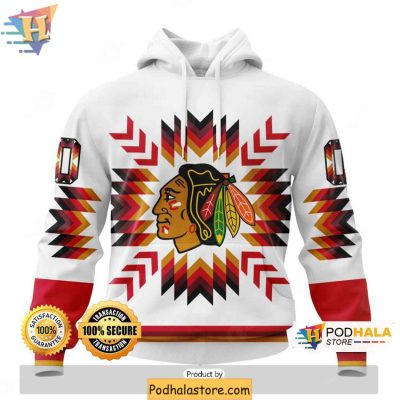 Chicago Blackhawks 3D Hoodie Native Pattern NHL Apparel Personalized Sweatshirt