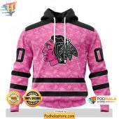 Chicago Blackhawks 3D Hoodie Pink Ribbon Fight Breast Cancer Personalized Apparel