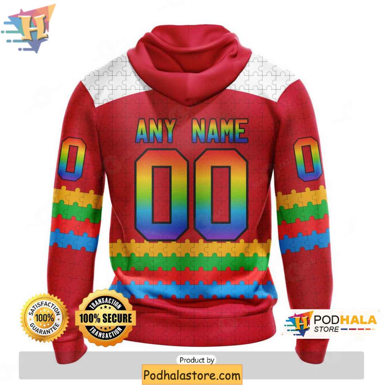 Chicago Blackhawks 3D Hoodie with Autism Awareness Puzzle Piece Design Chicago Blackhawks 3D Hoodie with Autism Awareness Puzzle Piece Design