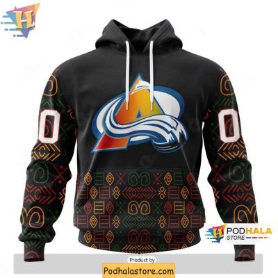 Colorado Avalanche 3D Hoodie Celebrating Black History Month NHL Apparel