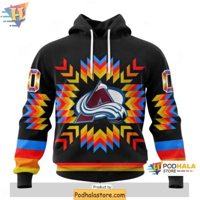 Colorado Avalanche 3D Hoodie, Custom NHL Apparel With Native Patterns