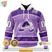 Colorado Avalanche 3d Hoodie Lavender Personalized Cancer Awareness Apparel 1.jpg - demo10