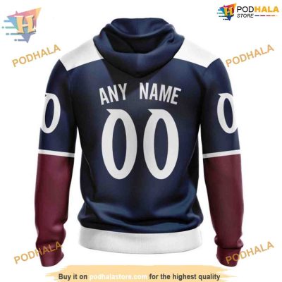 Custom 2023 Alternate Kits NHL Colorado Avalanche Hoodie 3D Sweatshirt