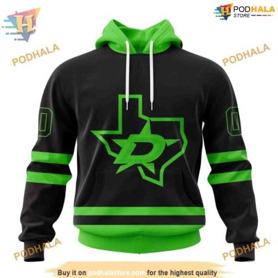 Custom 2023 Alternate Kits NHL Dallas Stars Hoodie 3D Shirt