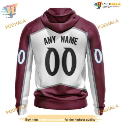 Custom 2023 Away Kits NHL Colorado Avalanche Hoodie 3D Sweatshirt