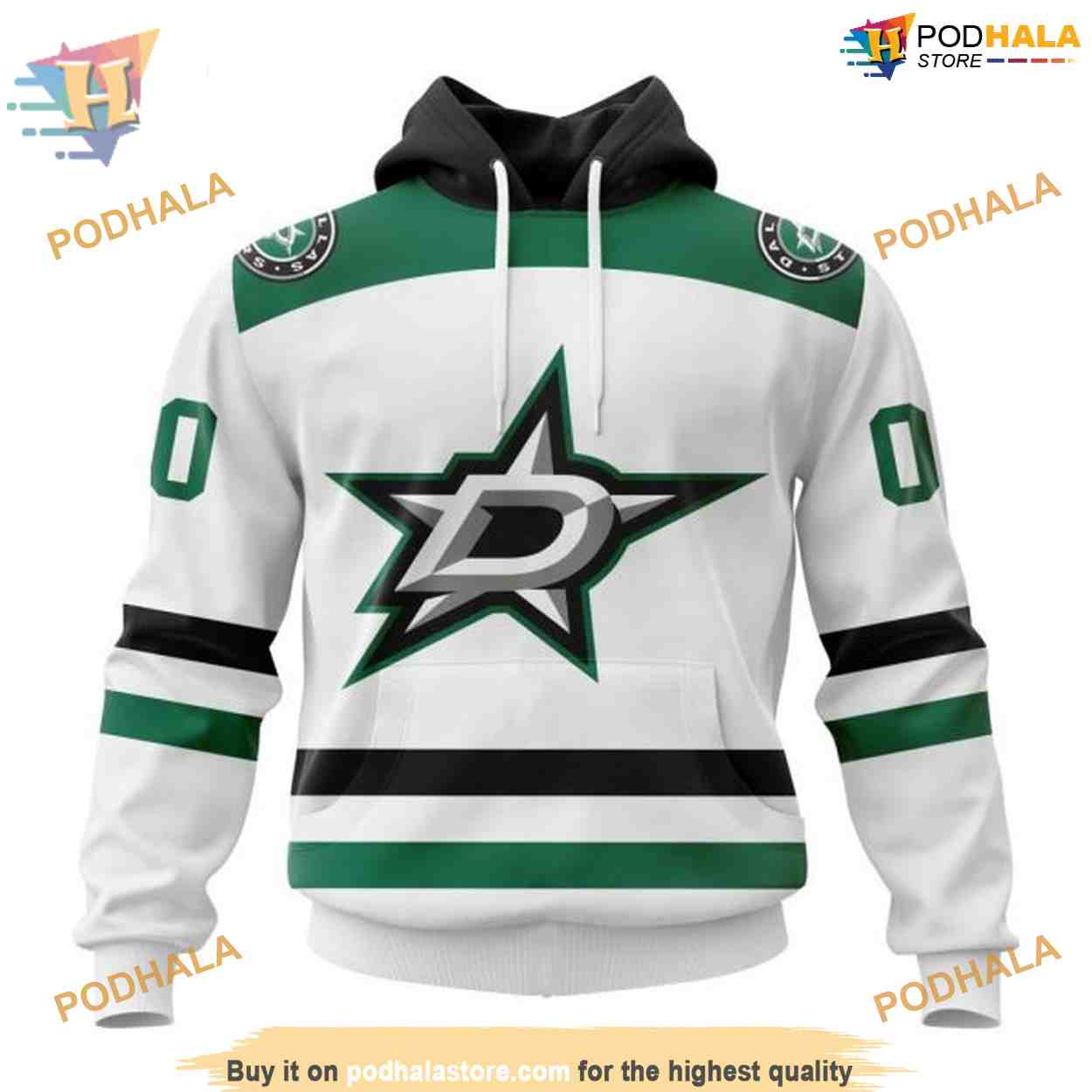Custom 2023 Away Kits NHL Dallas Stars Hoodie 3D Shirt Custom 2023 Away Kits NHL Dallas Stars Hoodie 3D Shirt