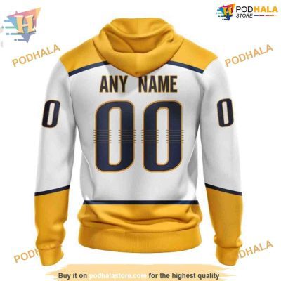 Custom 2023 Away Kits NHL Nashville Predators Hoodie 3D