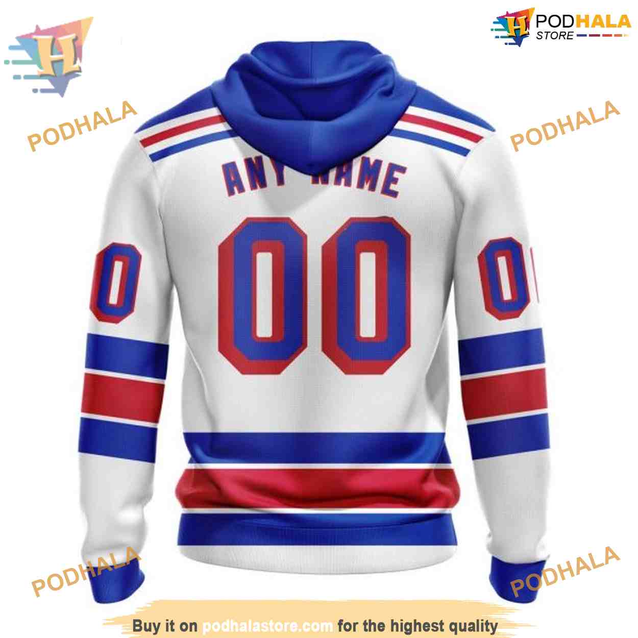 Custom 2023 Away Kits NHL New York Rangers Hoodie 3D Custom 2023 Away Kits NHL New York Rangers Hoodie 3D