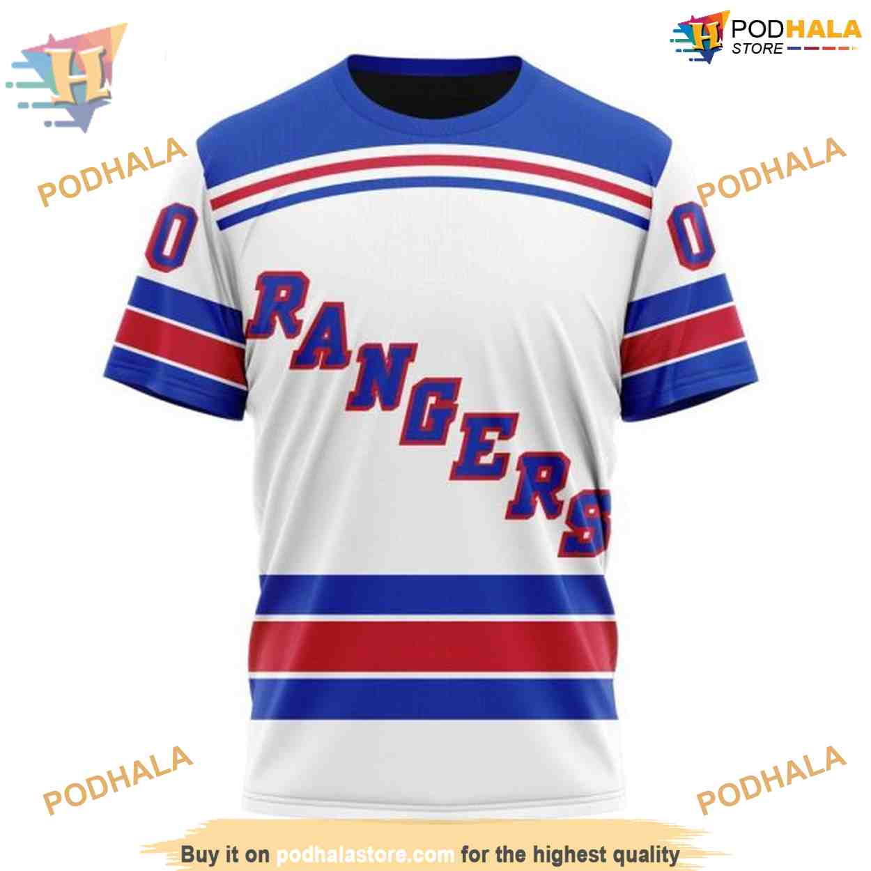 Custom 2023 Away Kits NHL New York Rangers Hoodie 3D Custom 2023 Away Kits NHL New York Rangers Hoodie 3D