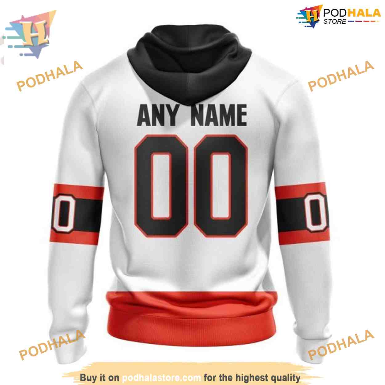 Custom 2023 Away Kits NHL Ottawa Senators Hoodie 3D Custom 2023 Away Kits NHL Ottawa Senators Hoodie 3D