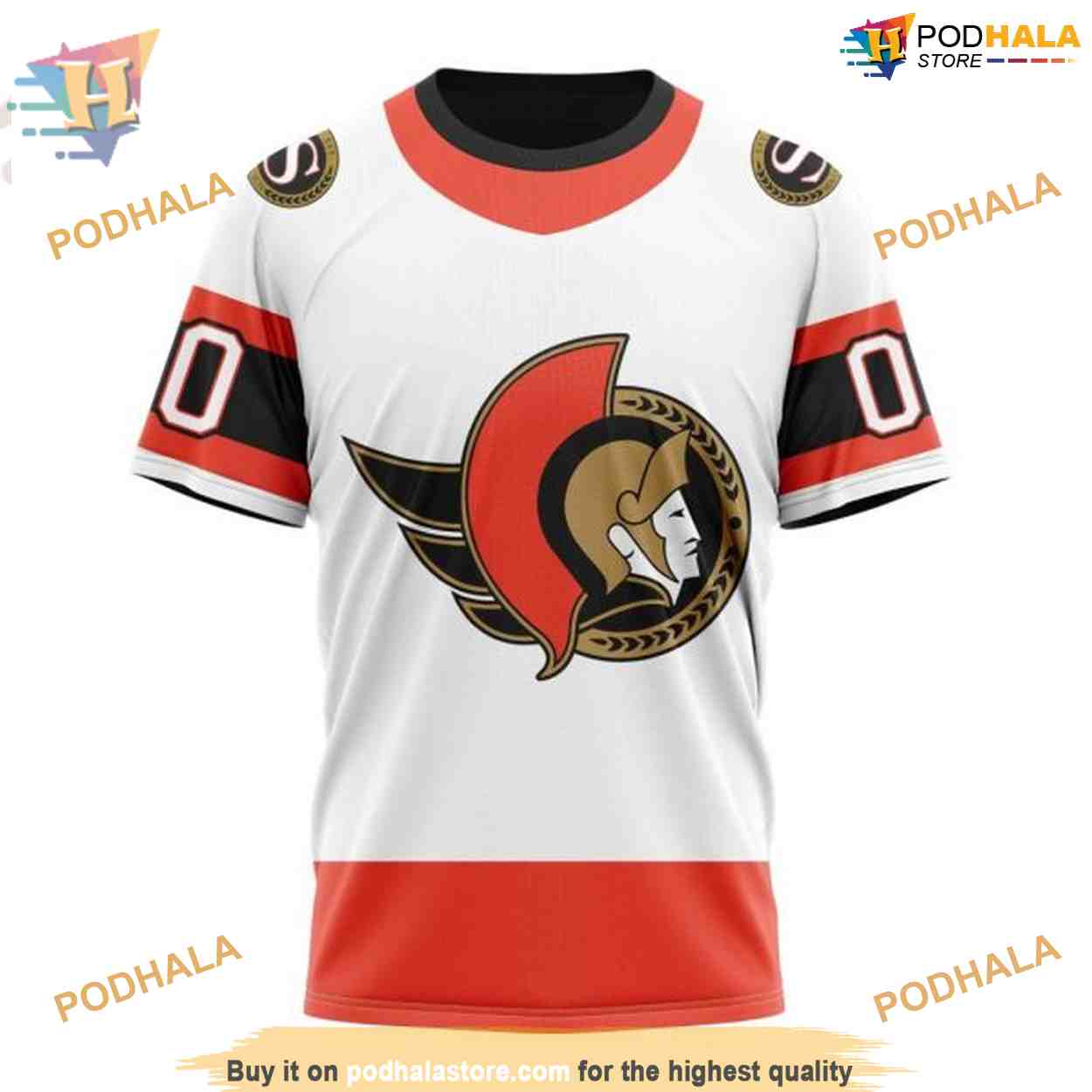 Custom 2023 Away Kits NHL Ottawa Senators Hoodie 3D Custom 2023 Away Kits NHL Ottawa Senators Hoodie 3D