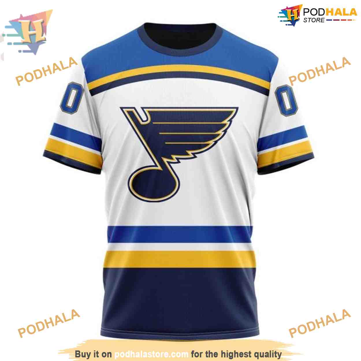 Custom 2023 Away Kits NHL St. Louis Blues Hoodie 3D Sweatshirt Custom 2023 Away Kits NHL St. Louis Blues Hoodie 3D Sweatshirt
