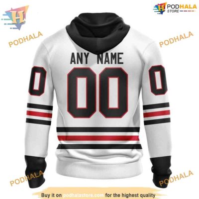 Custom 2023 Away NHL Chicago Blackhawks Hoodie 3D