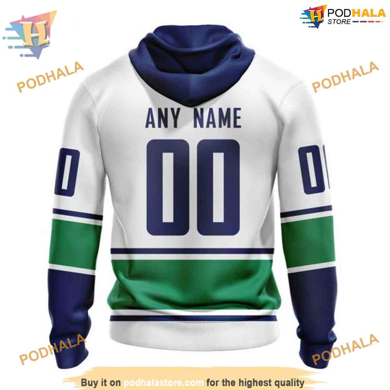 Custom 2023 Away NHL Vancouver Canucks Hoodie 3D Custom 2023 Away NHL Vancouver Canucks Hoodie 3D