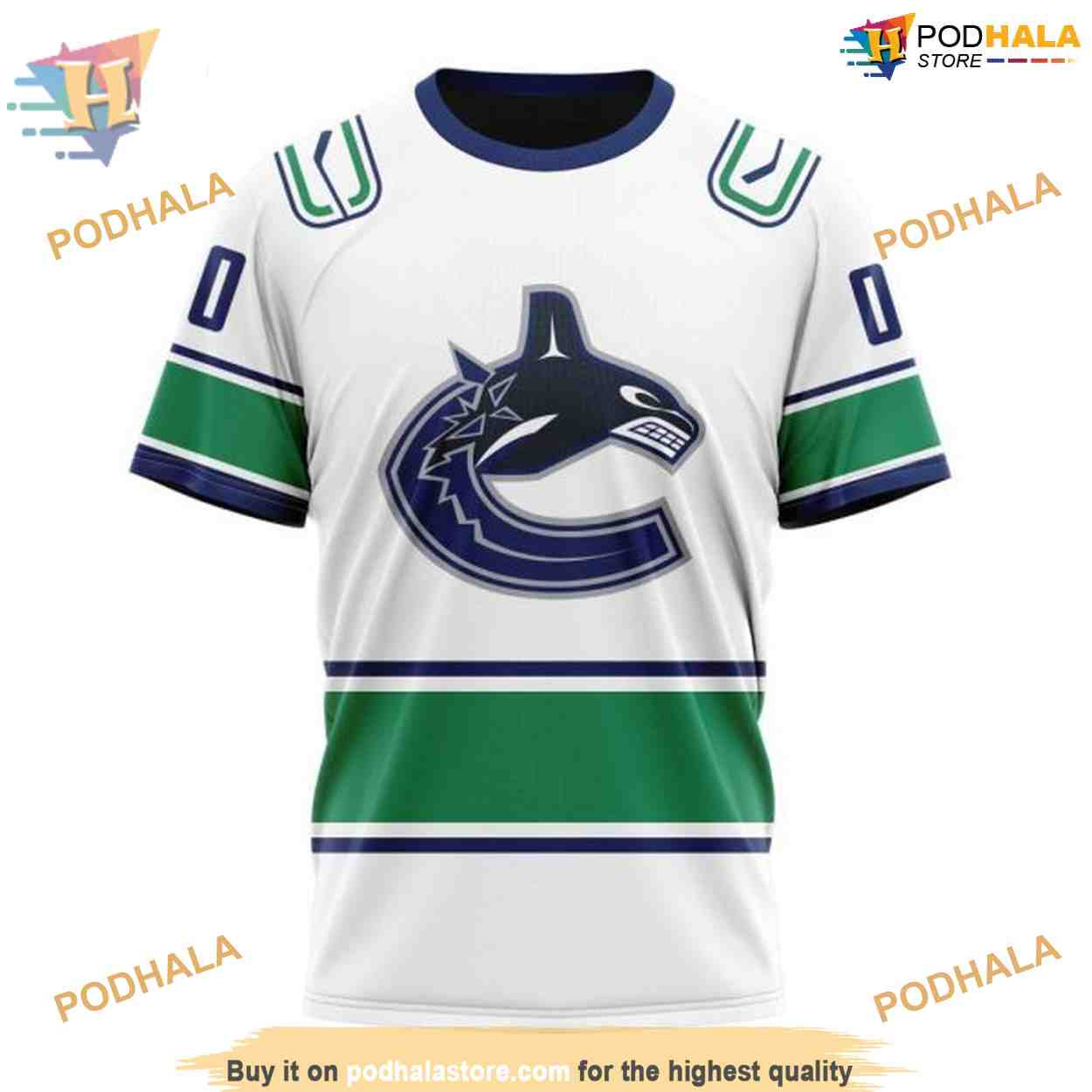 Custom 2023 Away NHL Vancouver Canucks Hoodie 3D Custom 2023 Away NHL Vancouver Canucks Hoodie 3D