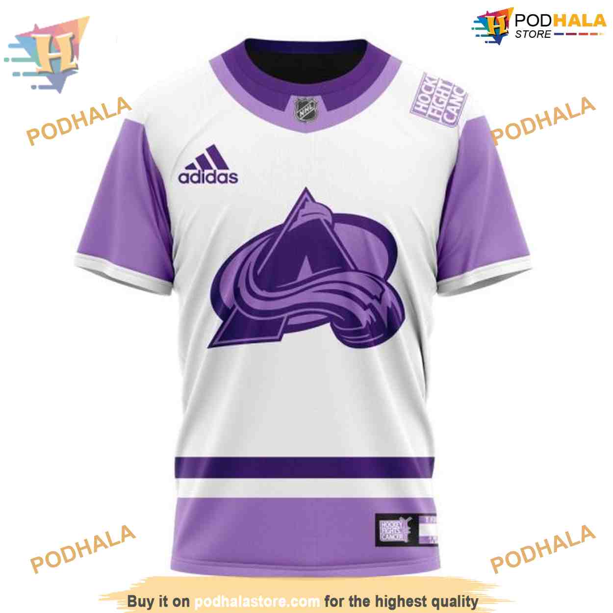 Custom 2023 Hockey Fight Cancer NHL Colorado Avalanche Hoodie 3D Custom 2023 Hockey Fight Cancer NHL Colorado Avalanche Hoodie 3D