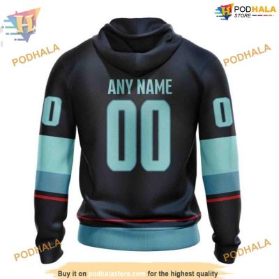Custom 2023 Home Kits NHL Seattle Kraken Hoodie 3D