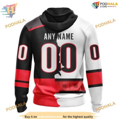 Custom 2023 Home Mix Away NHL Carolina Hurricanes Hoodie 3D Sweatshirt
