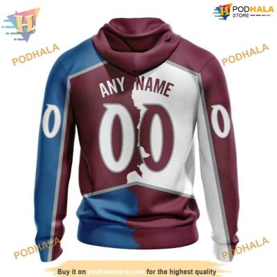 Custom 2023 Home Mix Away NHL Colorado Avalanche Hoodie 3D Sweatshirt