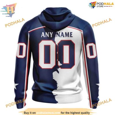 Custom 2023 Home Mix Away NHL Columbus Blue Jackets Hoodie 3D