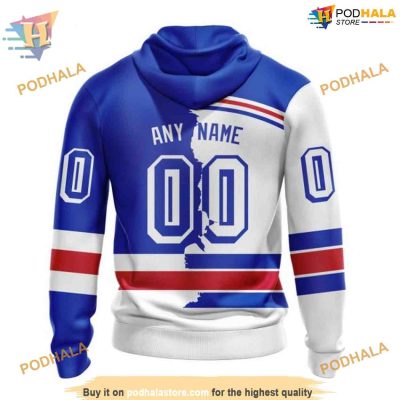 Custom 2023 Home Mix Away NHL New York Rangers Hoodie 3D