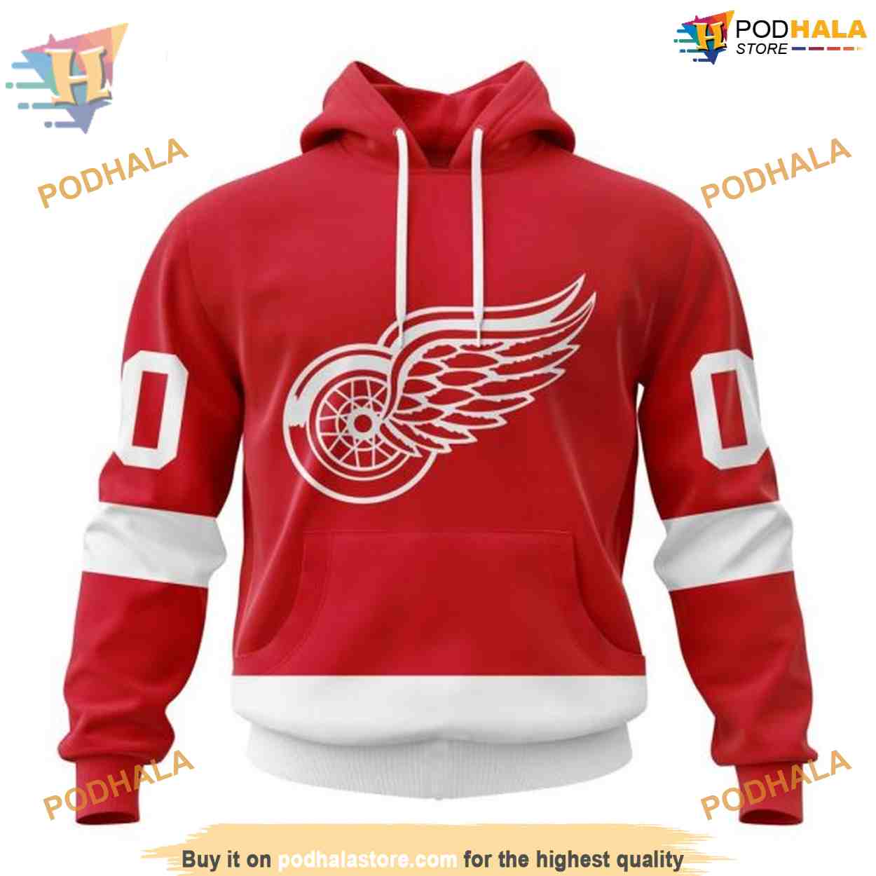 Custom 2023 Home NHL Detroit Red Wings Hoodie 3D Custom 2023 Home NHL Detroit Red Wings Hoodie 3D