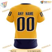 Custom 2023 Home With 25th Anniversary Logo Nhl Nashville Predators Hoodie 3d 4.jpg - demo10