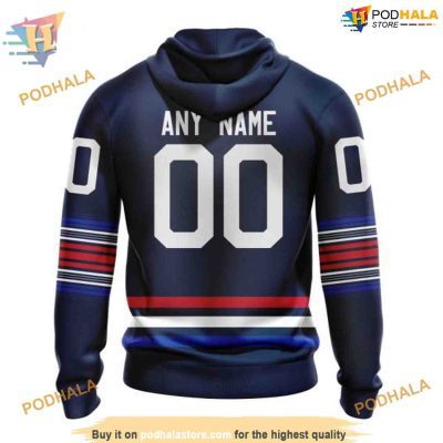 Custom 2023 New Alternate Kits NHL New York Rangers Hoodie 3D