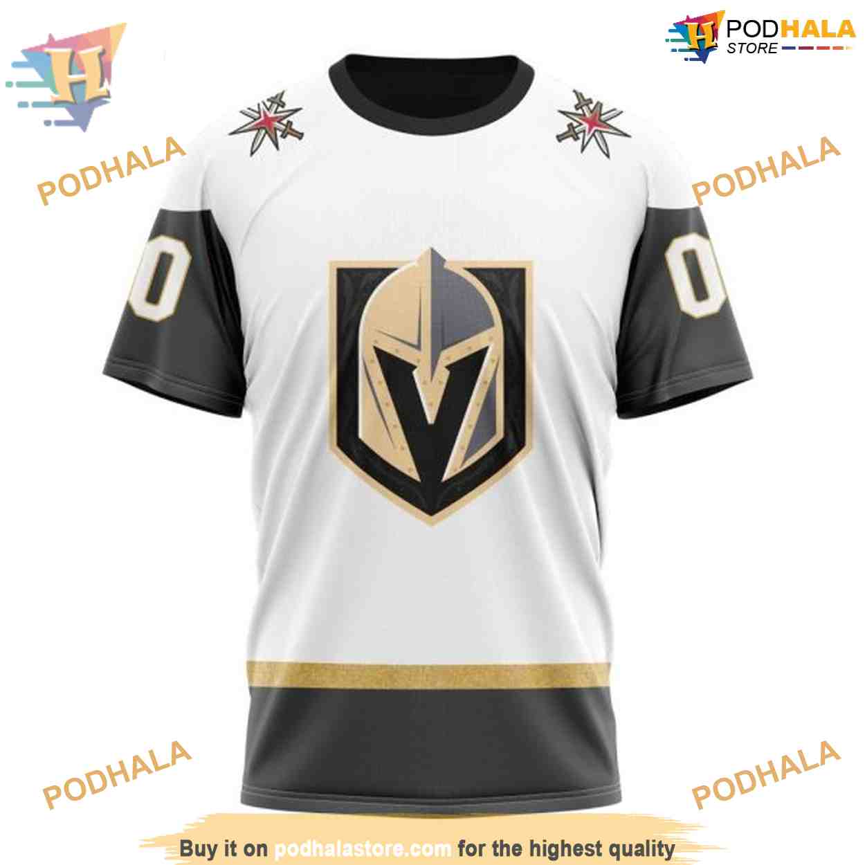 Custom 2023 White Away NHL Vegas Golden Knights Hoodie 3D Custom 2023 White Away NHL Vegas Golden Knights Hoodie 3D