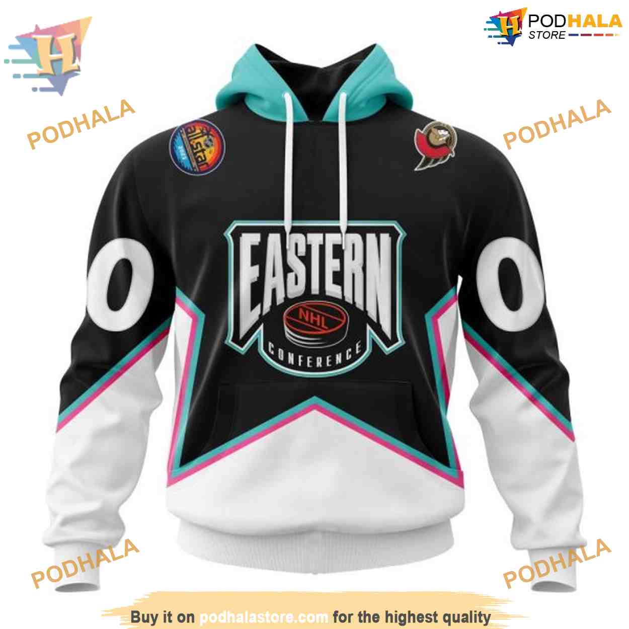 Custom All-Star Eastern Conference 2023 NHL Ottawa Senators Hoodie 3D Custom All-Star Eastern Conference 2023 NHL Ottawa Senators Hoodie 3D