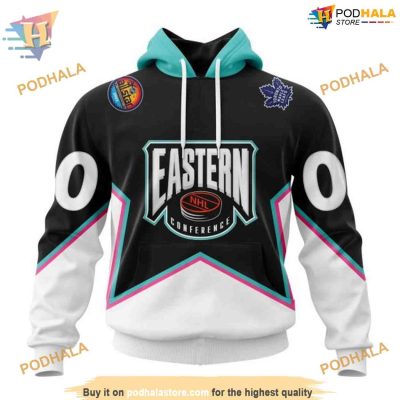 Custom All-Star Eastern Conference 2023 NHL Toronto Maple Leafs Hoodie 3D
