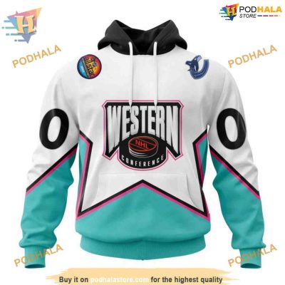 Custom All-Star Western Conference 2023 NHL Vancouver Canucks Hoodie 3D