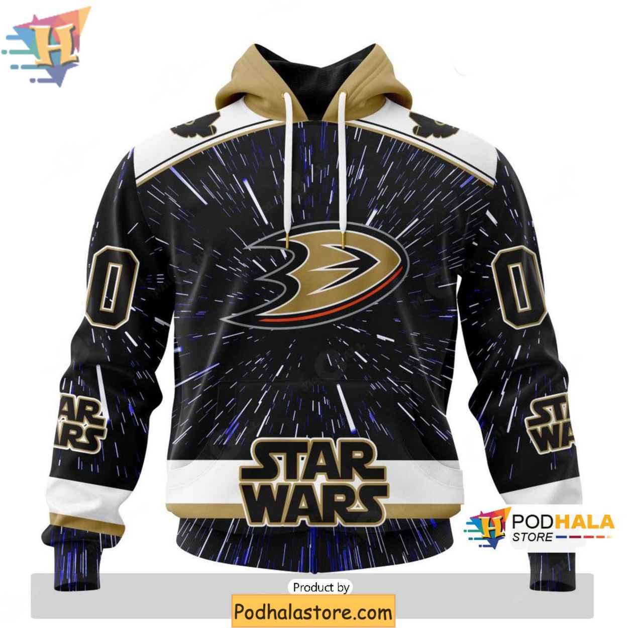 Custom Anaheim Ducks 3D Hoodie, Star Wars Inspired NHL Clothing Custom Anaheim Ducks 3D Hoodie, Star Wars Inspired NHL Clothing