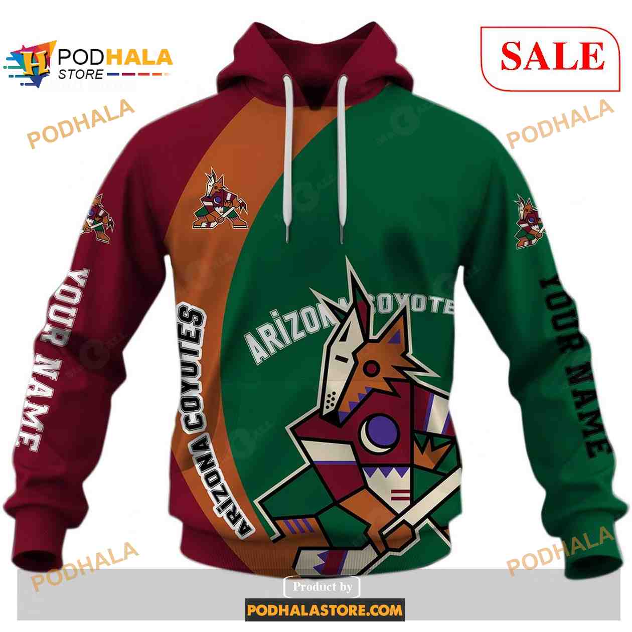 Custom Arizona Coyotes Sweatshirt NHL Hoodie 3D, You laugh I Laugh You Cry I Cry Custom Arizona Coyotes Sweatshirt NHL Hoodie 3D, You laugh I Laugh You Cry I Cry