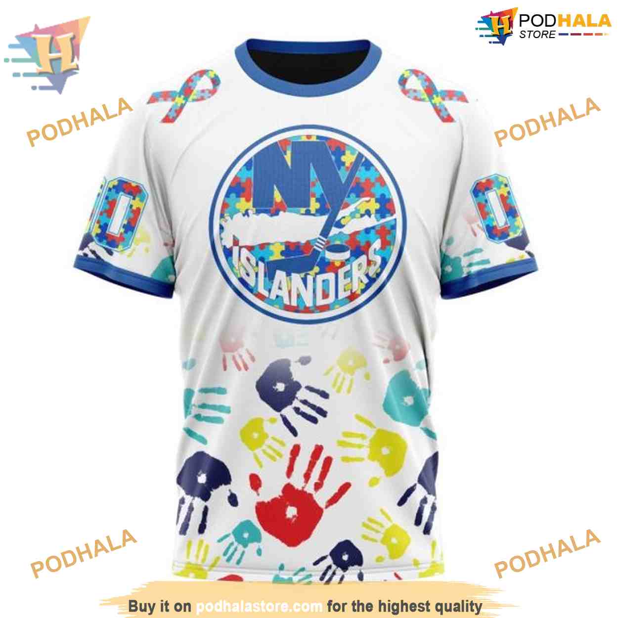 Custom Autism Awareness Design NHL New York Islanders Hoodie 3D Custom Autism Awareness Design NHL New York Islanders Hoodie 3D