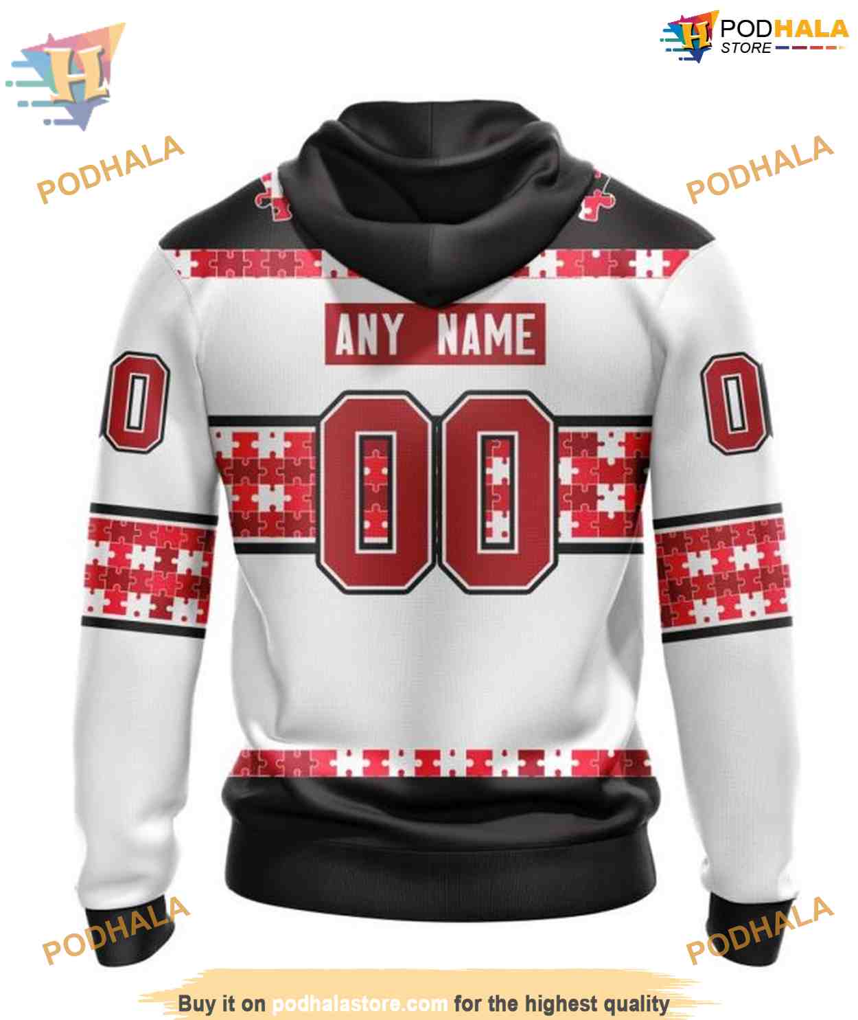Custom Autism Awareness Name And Number NHL Ottawa Senators Hoodie 3D Custom Autism Awareness Name And Number NHL Ottawa Senators Hoodie 3D