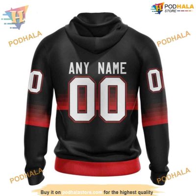 Custom Black And Gradient Design NHL Chicago Blackhawks Hoodie 3D