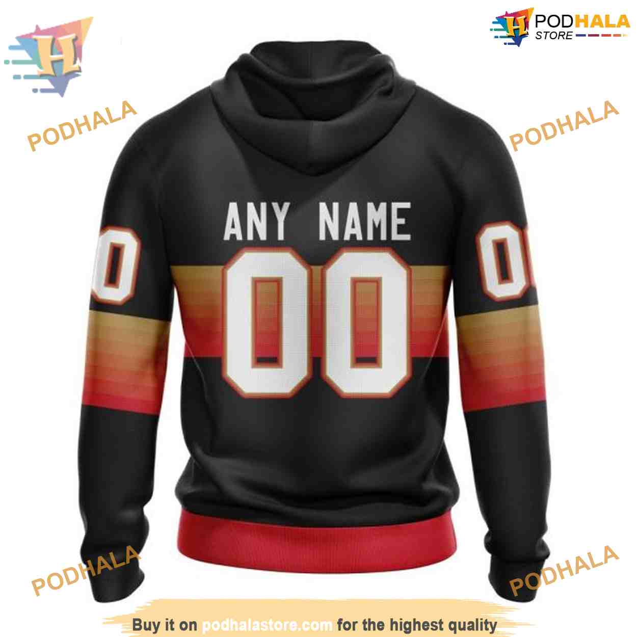 Custom Black And Gradient Design NHL Florida Panthers Hoodie 3D Custom Black And Gradient Design NHL Florida Panthers Hoodie 3D