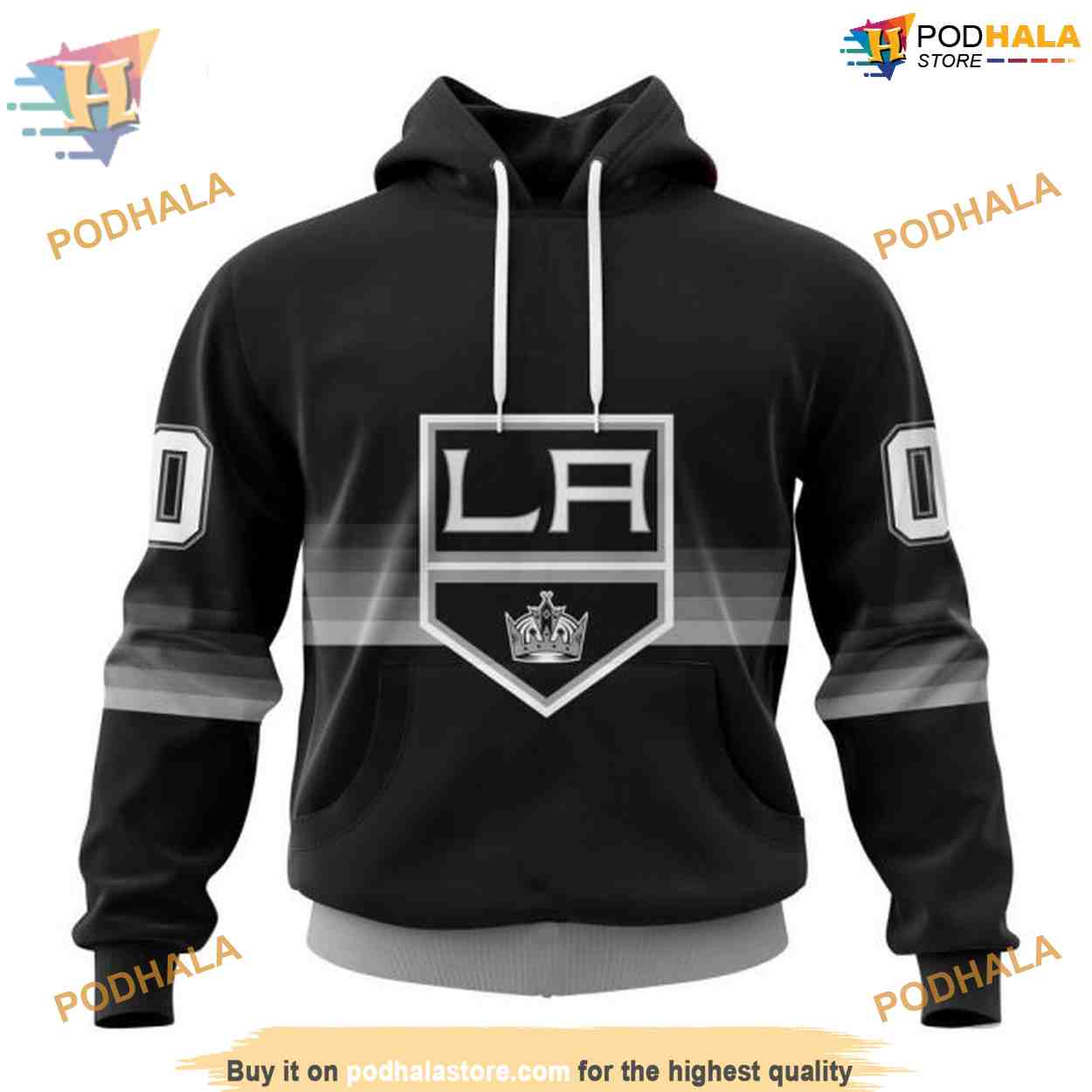 Custom Black And Gradient Design NHL Los Angeles Kings Hoodie 3D Custom Black And Gradient Design NHL Los Angeles Kings Hoodie 3D