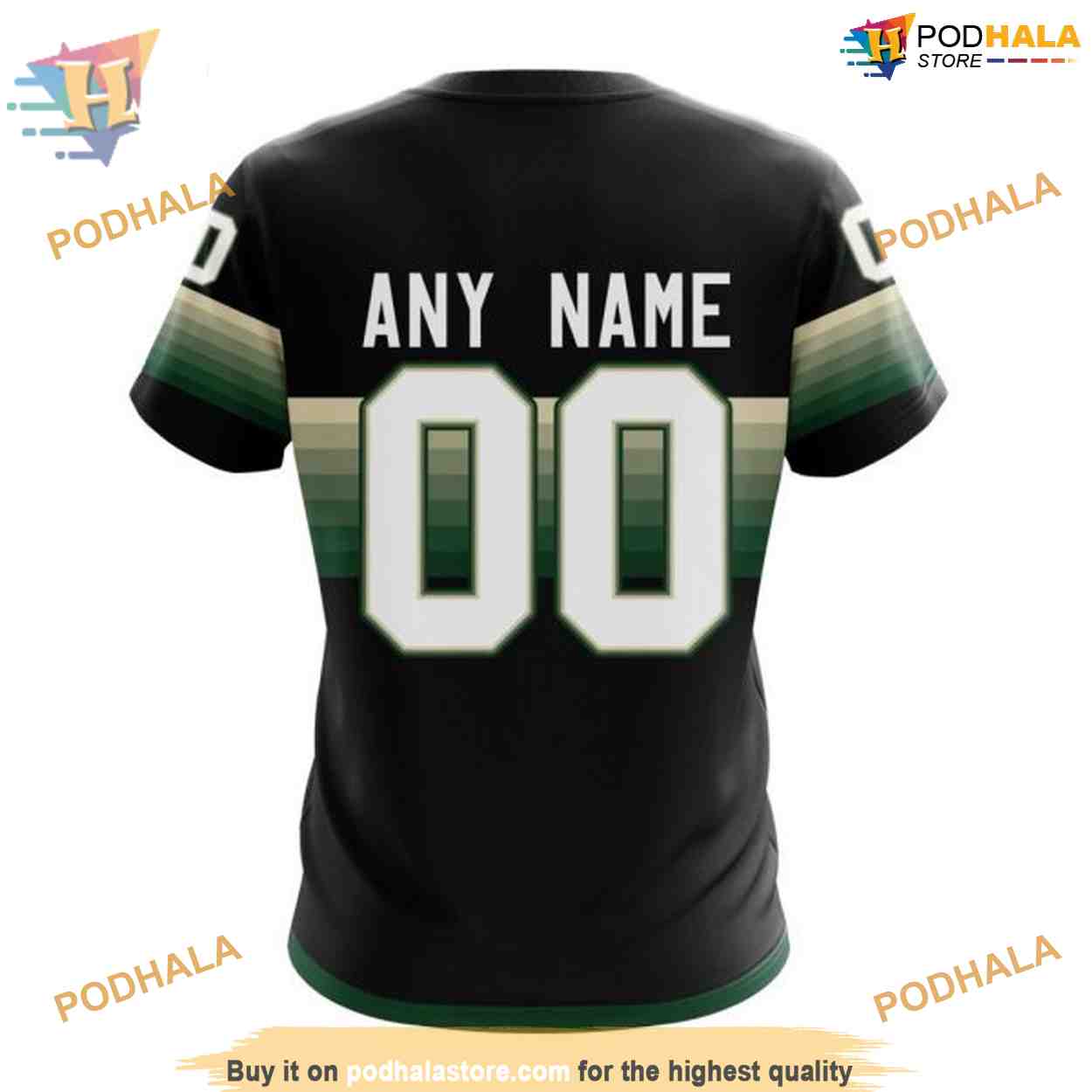 Custom Black And Gradient Design NHL Minnesota Wild Hoodie 3D Custom Black And Gradient Design NHL Minnesota Wild Hoodie 3D