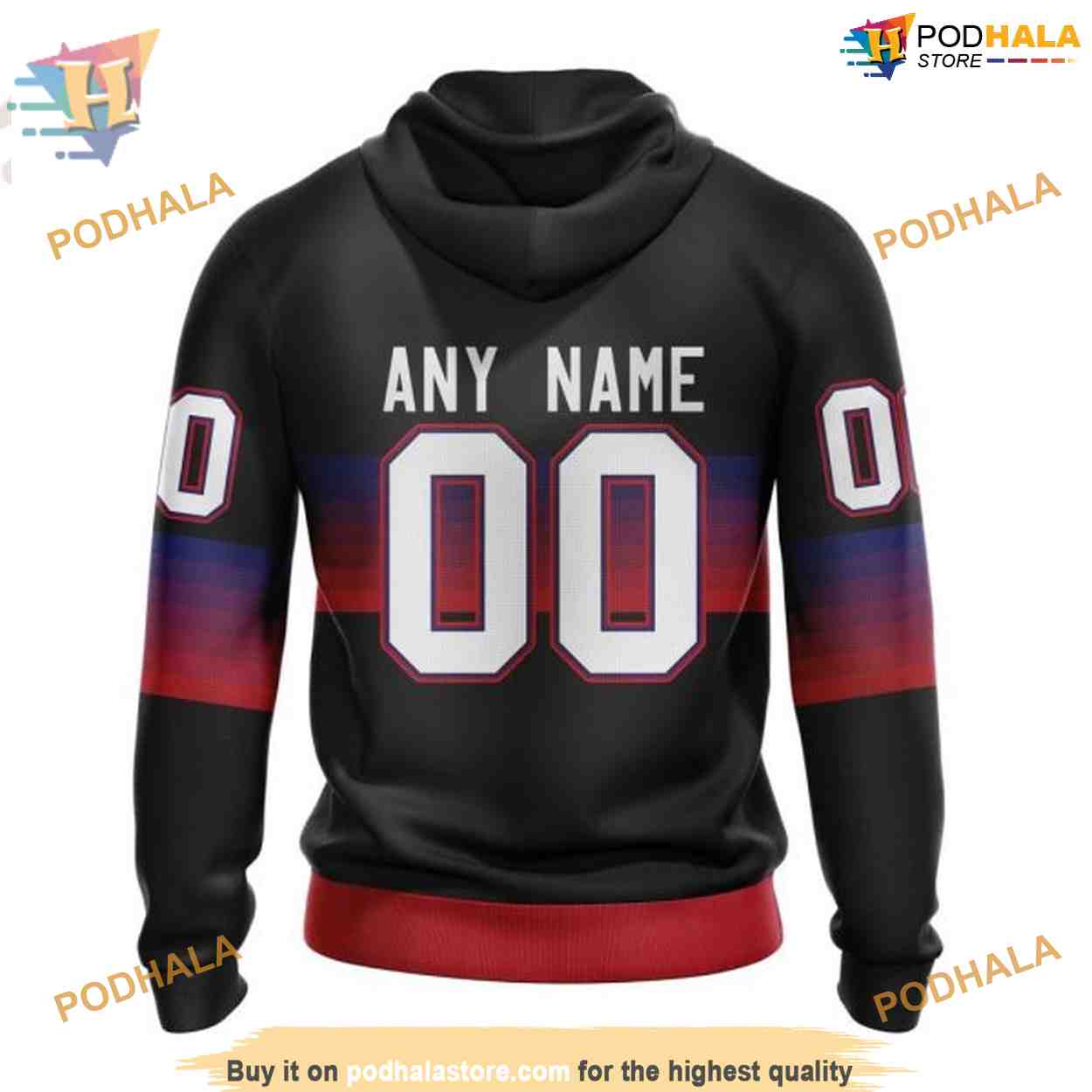Custom Black And Gradient Design NHL Montreal Canadiens Hoodie 3D Custom Black And Gradient Design NHL Montreal Canadiens Hoodie 3D
