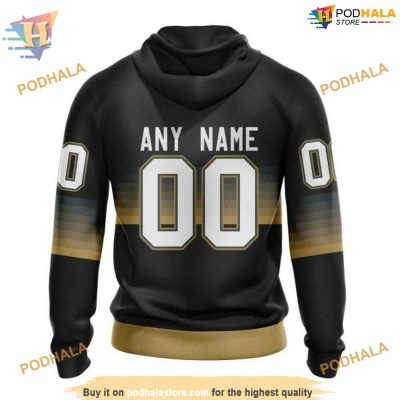Custom Black And Gradient Design NHL Vegas Golden Knights Hoodie 3D