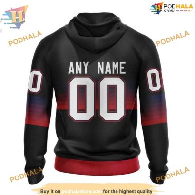 Custom Black And Gradient Design NHL Winnipeg Jets Hoodie 3D